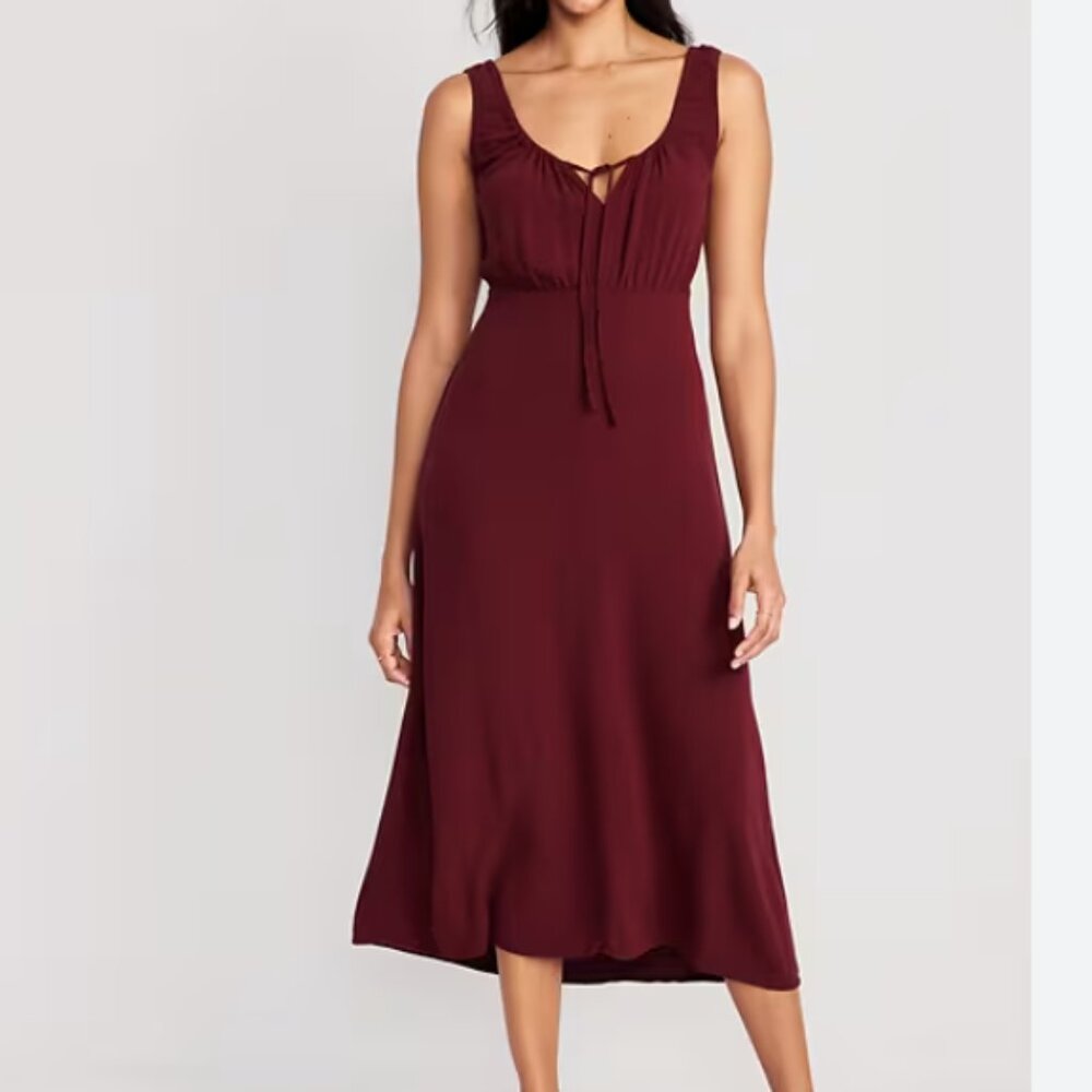 Old Navy maroon midi dress - NWT